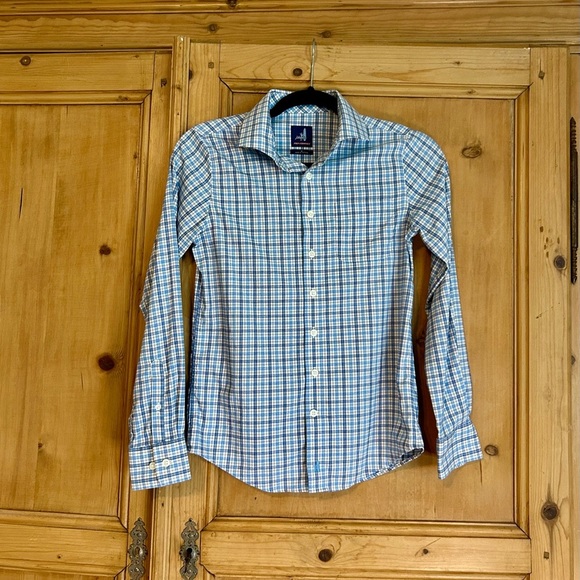 (Bundle 2 for $20) Johnnie-O Boy’s Prep Performance Plaid Shirt Size 12 - Picture 1 of 6